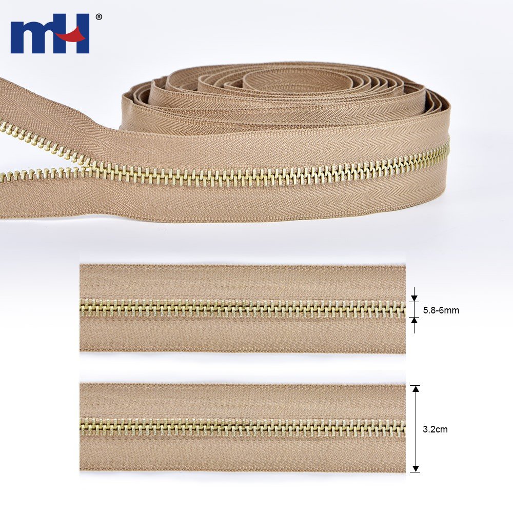 5 Brass Continuous Zipper Chain for Sale