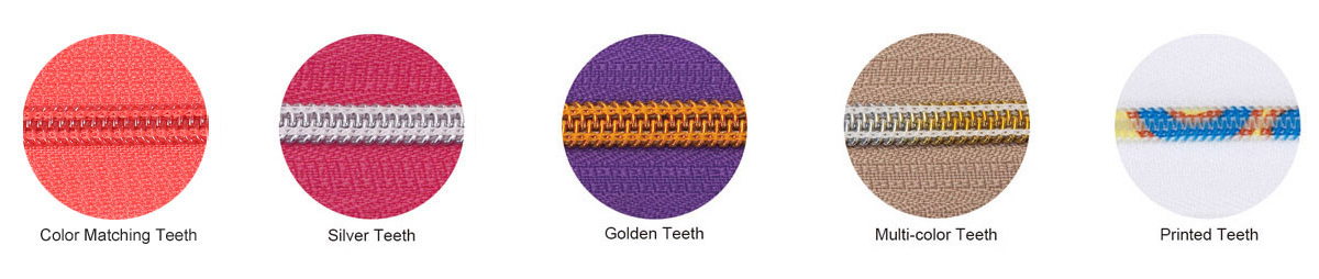 resin zipper Teeth Color