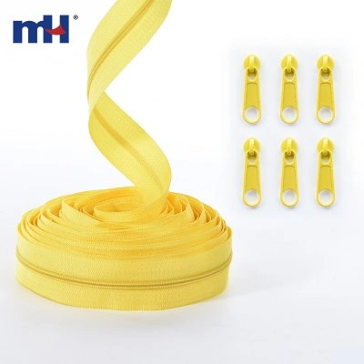 Nylon Zipper Long Chain, Continuous Nylon Zip in Rolls