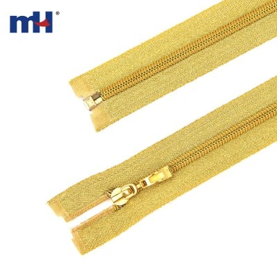 #5 Gold Metallic Nylon Coil Zippers