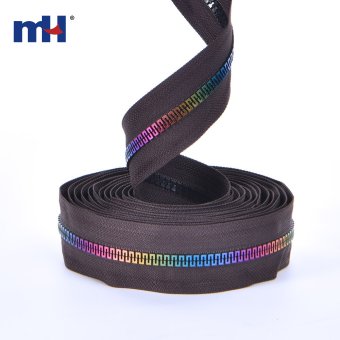 #5 Plastic Multi-color Teeth Zipper Long Chain