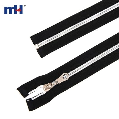 #5 Silver Coil Nylon Zipper