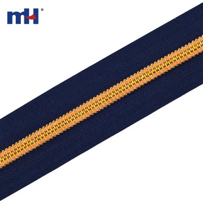 0224-003C#7 Nylon Golden Teeth Zipper Long Chain