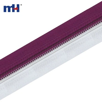 #7 Nylon Two-tone Zipper Long Chain