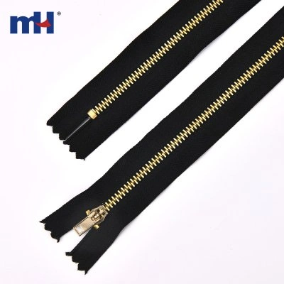 #3 Close-End Pin-Lock Brass Zipper