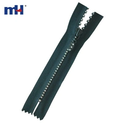 Crystal Rhinestone Diamond Zippers from Chinese Factories