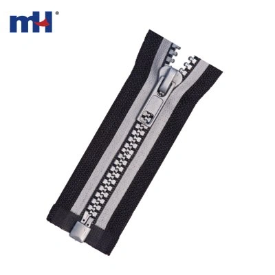 #5 Reflective Tape Plastic Zipper