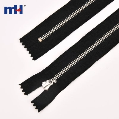 #3 White Brass Metal Zipper