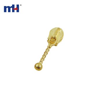 No.3 A/L Slider with Decorated Pull for Metal Zipper