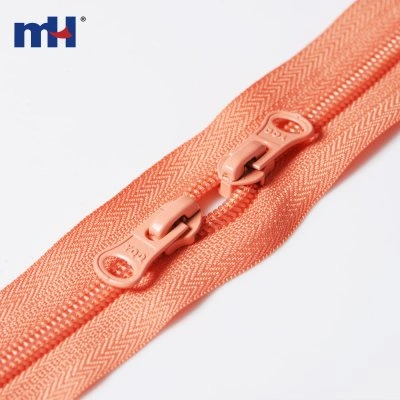 No.5 Double Sliders Nylon Luggage Zipper