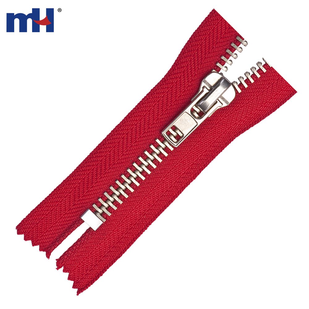 0277-01 #10 nickel brass zipper