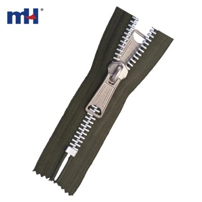 #10 Non Lock Double Slider Aluminum Zipper