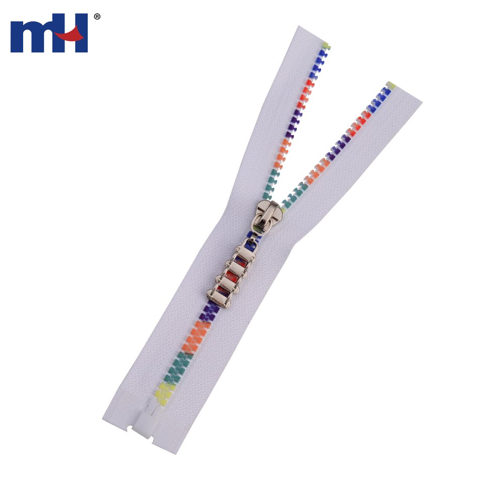 0231-4232 multi-color teeth plastic zipper