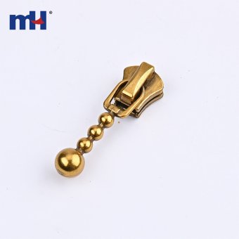 No.5 A/L Slider with Decorative Puller for Metal Zipper