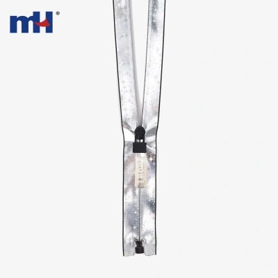 No.7 Reversed Coil Waterproof Zipper in Silver